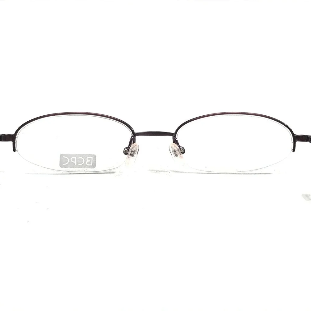 BCPC BP-179 col.42 Eyeglasses Frames Purple White Orange Round Oval Half Rim 132